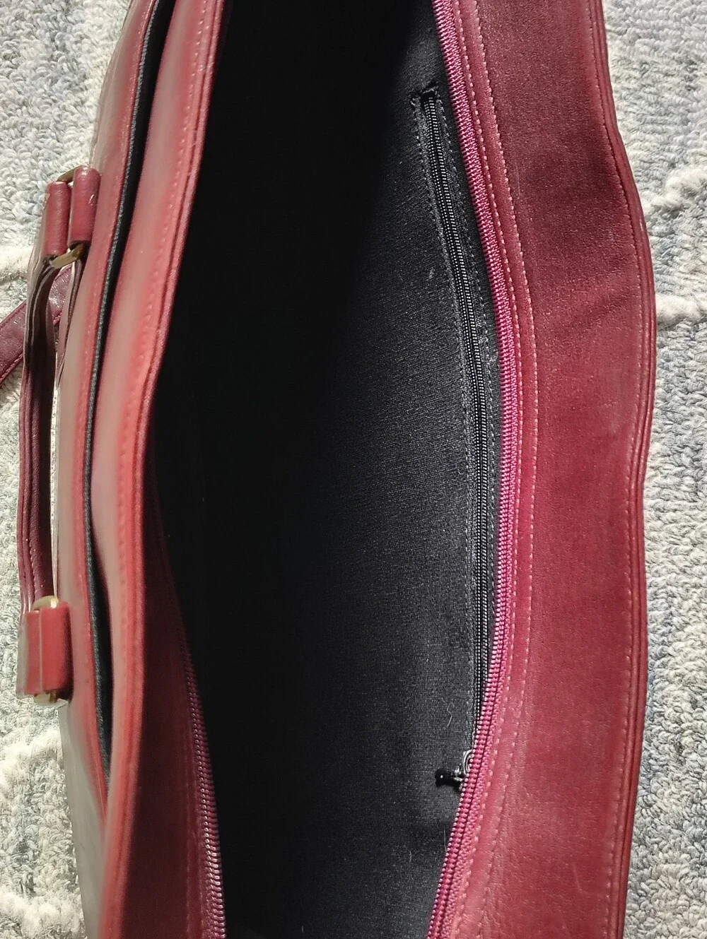 Vintage 80s 90s Etienne Aigner Burgundy Leather Briefcase Laptop Bag Unisex